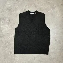 OLD NAVY 羊毛 ラムズウール ソリッド ニット ベスト M アメカジ
