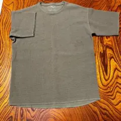 GLOBAL WORK ワッフルTシャツ 半袖 メンズ M グリーン