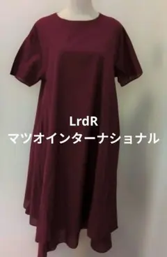 センソユニコ♡LrdR ボルドーワンピース 半袖 Aライン ベルト付のサムネイル