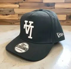 海外限定 逆ロゴLA ブラック New Era スナップバック 9FORTY