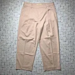 【美品】LOURPHYLI レナウン製　クロップドパンツ　ピンクベージュ　Mのサムネイル