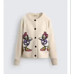 【新品】ZARA/ディズニーコラボ/デイジーカーディガン/Ｍサイズ