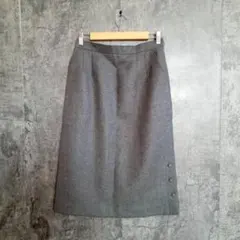 ✨BERCHER✨ミディ丈Aラインスカート♡グレー♡ウールマーク(60-94)