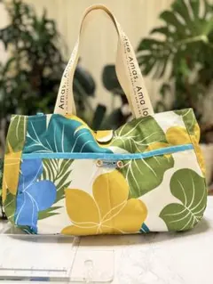 ハンドメイド トートバッグ ハワイアン柄H33