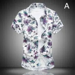 メンズ シャツ アロハシャツ ワイシャツ 半袖 花柄 カラフル ファッション