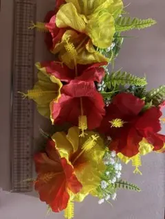 多彩な造花セット まとめ売り 造花まとめ売り・45・向日葵3輪オレンジ他の色あり45・46同じ大きさ