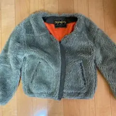 ノーカラーボアジャケット