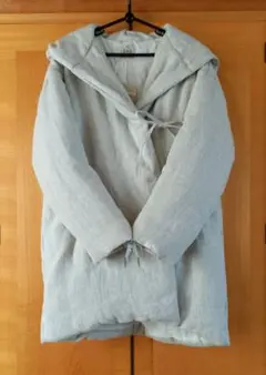 Samansa Mos2★リネン100%中綿フーディコート