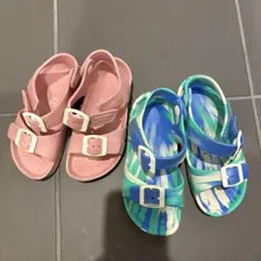 子供用バックストラップサンダル2足セット