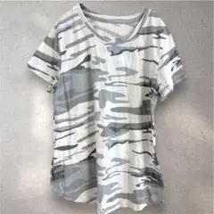 即日発送✨ミリタリー　迷彩デザイン 半袖　Tシャツ グレー系　トップス