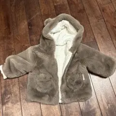 petit main フード付きファーアウター 80㎝