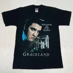エルビス・プレスリー Tシャツ ブラック GILDAN ELVIS PRESLEY エルビス プレスリー LIVE Tシャツ ブラック L