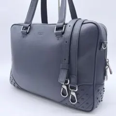 TOD'S トッズ ビジネスバッグ ショルダー 牛革 ネイビー メンズ レザーのサムネイル