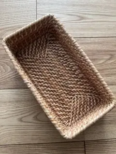 無印良品　ラタン材　ティッシュケース