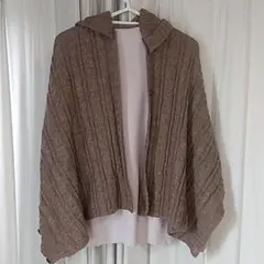 ｂ,無印良品　ボタンの留め方でストール　ボレロ　ひざ掛け　アルパカ