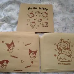 ハローキティ・クロミ・ちいかわ 紙袋 3柄30枚