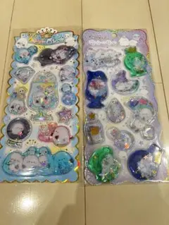 【正規品】キラキラウォーターinシール ドロップシール シマエナガ　2枚セット