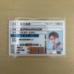 EBiDAN 推し免許証 SUPER☆DRAGON 志村玲於