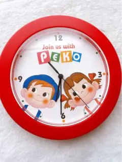 ペコちゃん 壁掛け時計 未使用品 昭和 レトロ 当時物 動作確認済み 新品】不二家ペコちゃん＆ポコちゃん 壁掛け時計① - メルカリ
