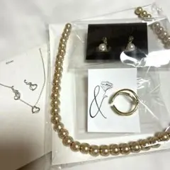 レディースアクセサリー 4点まとめ売り ネックレス イヤリング リング