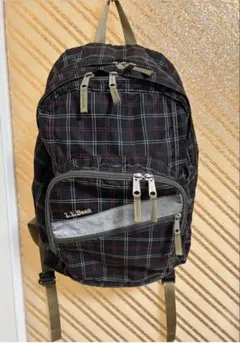 L.L.Bean ブラック・レッド・チェック柄ナップザック