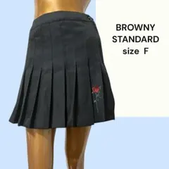 No.150 (☆) BROWNY STANDARD 薔薇 プリーツスカート
