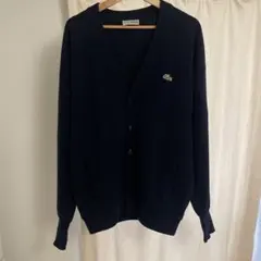 CHEMISE LACOSTE 80年代 カーディガン 紺色