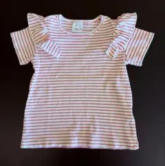 ZARA ストライプ リブTシャツ 3-4歳