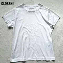 CLOSSHI 半袖 Tシャツ ドライ 速乾 スポーツ ホワイトL