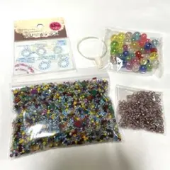ハンドメイド用 ビーズセット のびるテグス付き 平成 레트로