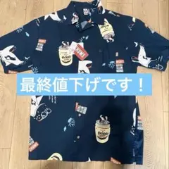 【限定】オリオンビール × CHUMS アロハ風シャツ ネイビー XLのサムネイル