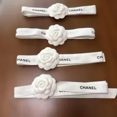 CHANEL シフォンリボン シュシュ ホワイト - メルカリ