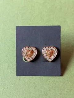 クレージュ　ハート型イヤリング　ゴールド