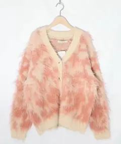 iS ScoLar 553275：マーブル模様シャギーニットカーディガン