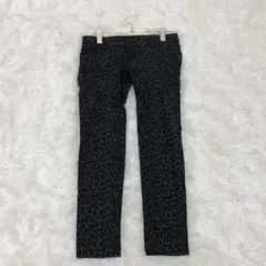 美品✨ ソリデル スキニー パンツ 刺繍ロゴ y2k 平成 ヒョウ柄 グレーのサムネイル