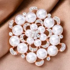 ブローチ コサージュ フェイクパール 結婚式 入学式 スカーフ