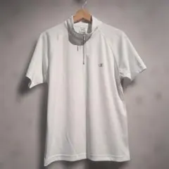 Champion ハーフジップ Tシャツ ホワイト M　チャンピオン　ドライ