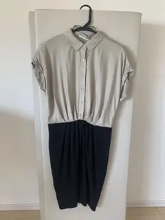 BEIGE, バイカラーワンピース 新品のサムネイル