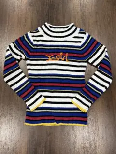 x-girl ストライプ ハイネック長袖カットソー Mサイズ