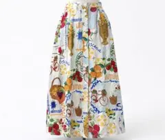 【美品】ZARA フルーツ柄フレアスカートのサムネイル