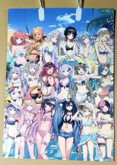 ぶ いす ぽ 夏休み 水着 受注販売 B2半裁タペストリー ぶいすぽっ