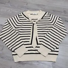 アースミュージック＆エコロジー　ボウタイニットプルオーバー