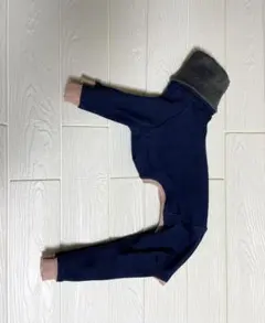 イタグレ服裏起毛ネイビーロンパース