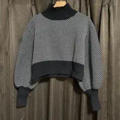 JEANASIS モノトーン柄 ハイネックニットのサムネイル