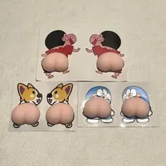 ✨3シートセット✨ おしりシール ぷくぷくシール ぷにぷに 3D 立体 ♡