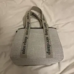 nice claup 水色トートバッグ