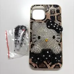 キティ　デコ　ラインストーン　iPhoneケース　iPhone12