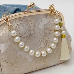 着物バック パーティーバック がま口 フォーマル 手提げ パール 刺繍 結婚式