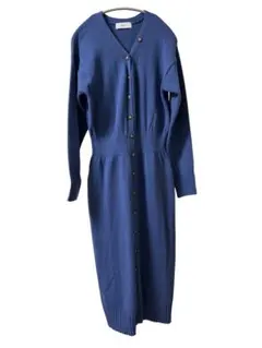 AVAN LILY ニットロングワンピース ブルー