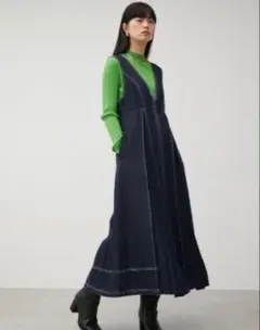アズールバイマウジー プリーツスウイッチングジャンパースカート